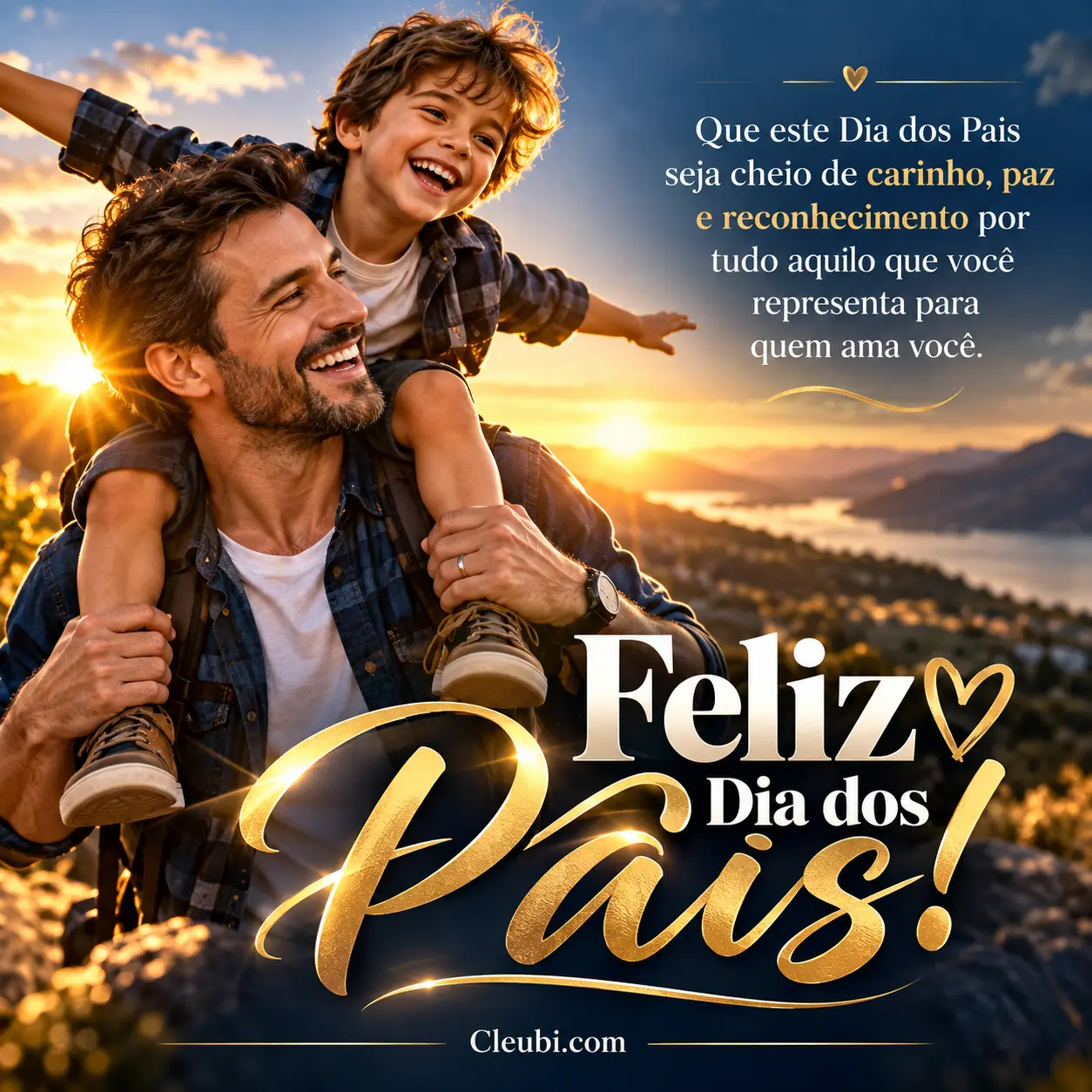 Imagem de Dia Dos Pais com a mensagem: Que este Dia dos Pais seja cheio de carinho, paz e reconhecimento por tudo aquilo que você representa para quem ama você.