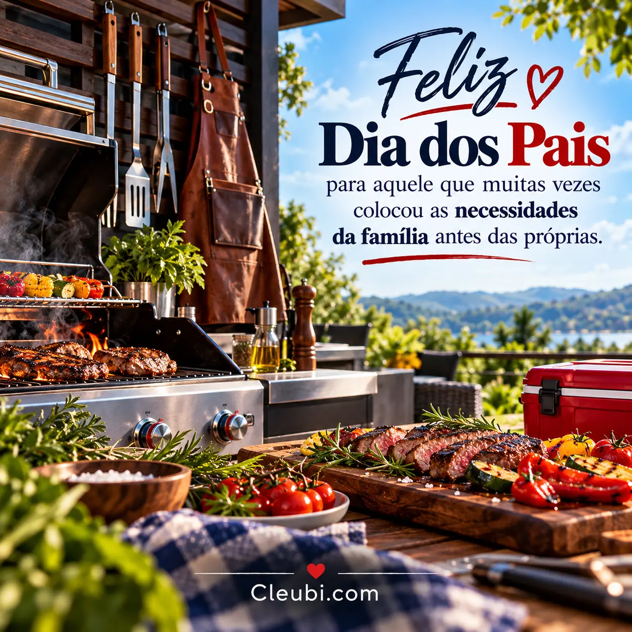 Imagem de Dia Dos Pais com a mensagem: Feliz Dia dos Pais para aquele que muitas vezes colocou as necessidades da família antes das próprias.