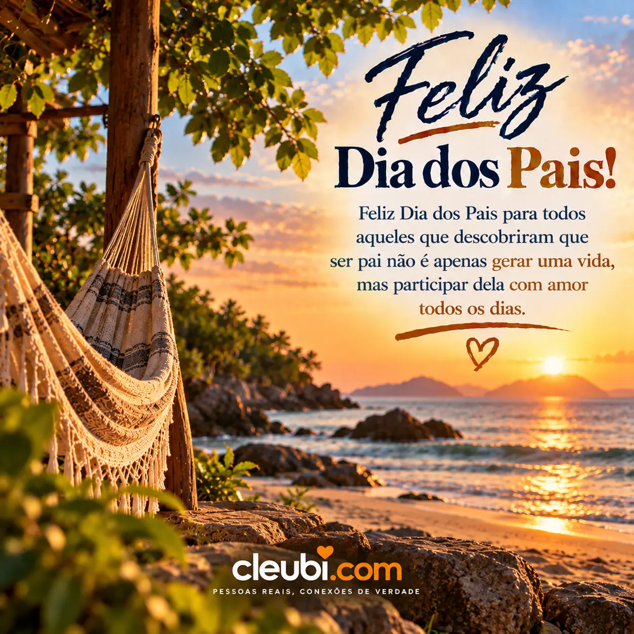 Imagem de Dia Dos Pais com a mensagem: Feliz Dia dos Pais para todos aqueles que descobriram que ser pai não é apenas gerar uma vida, mas participar dela com amor todos os dias.