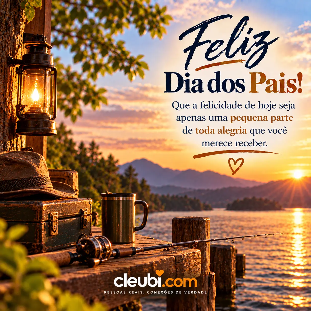 Imagem de Dia Dos Pais com a mensagem: Feliz Dia dos Pais! Que a felicidade de hoje seja apenas uma pequena parte de toda alegria que você merece receber.