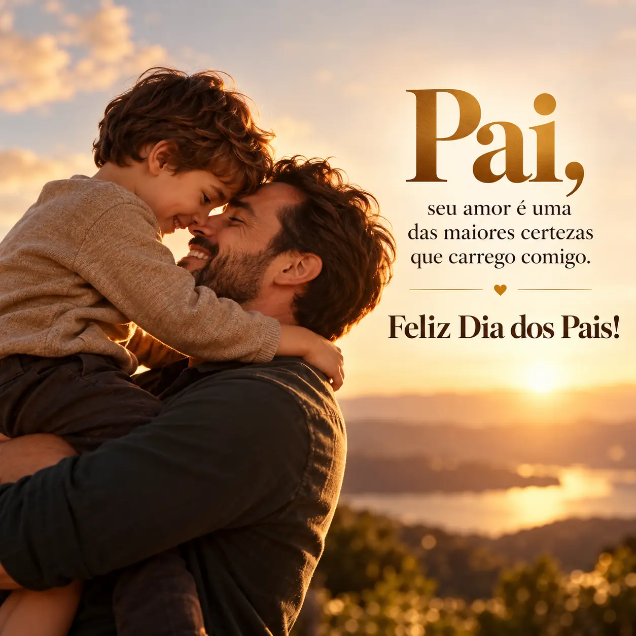 Imagem de Dia Dos Pais com a mensagem: Pai, seu amor é uma das maiores certezas que carrego comigo. Feliz Dia dos Pais!