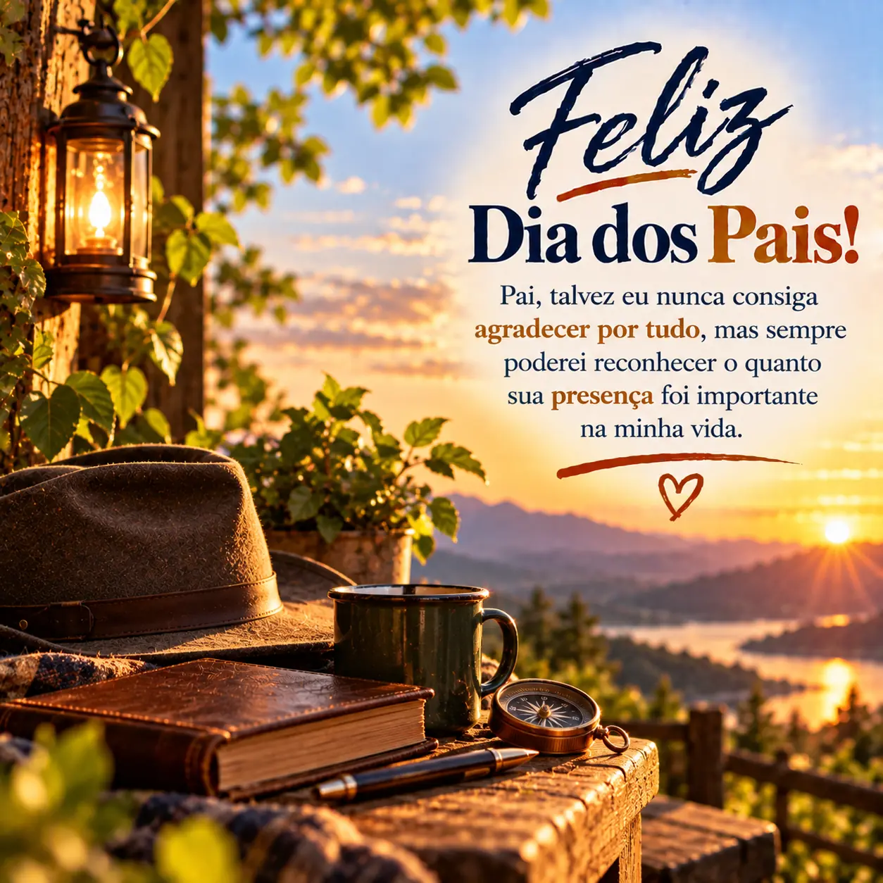 Imagem de Dia Dos Pais com a mensagem: Pai, talvez eu nunca consiga agradecer por tudo, mas sempre poderei reconhecer o quanto sua presença foi importante na minha vida.